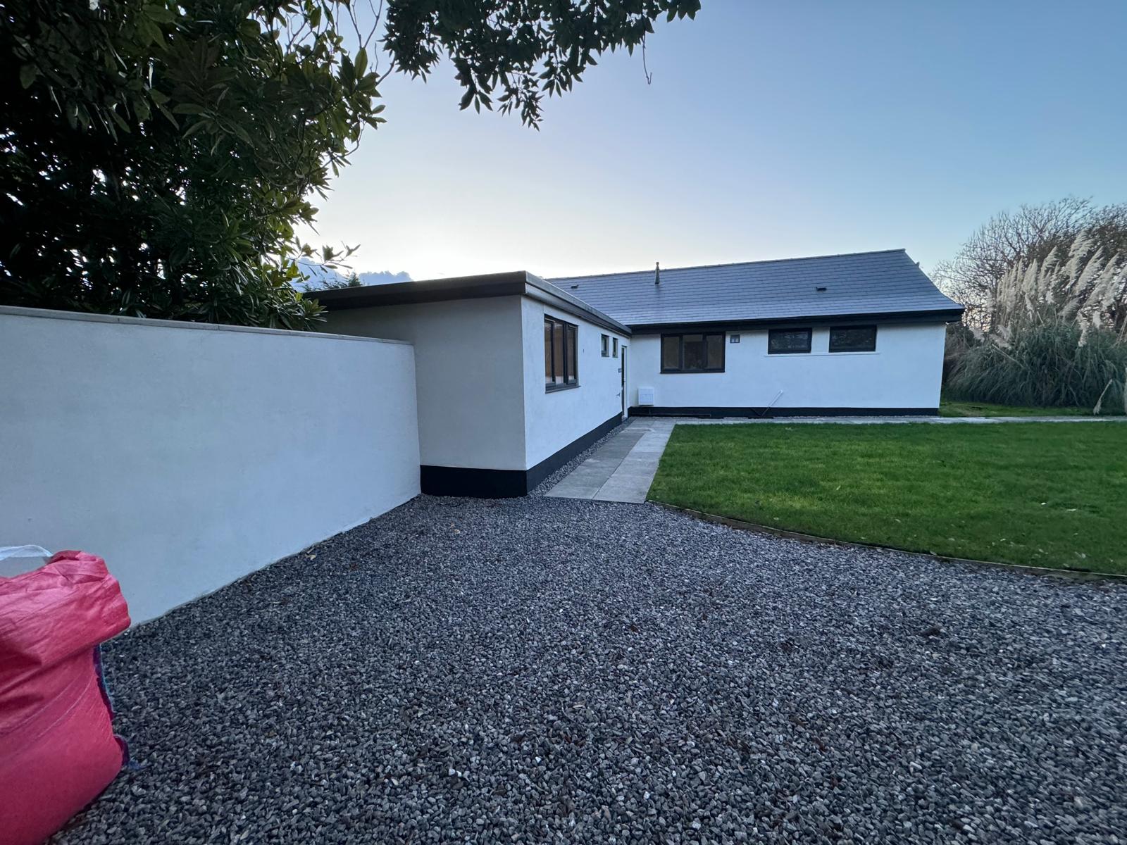 Another exterior view of completed bungalow project